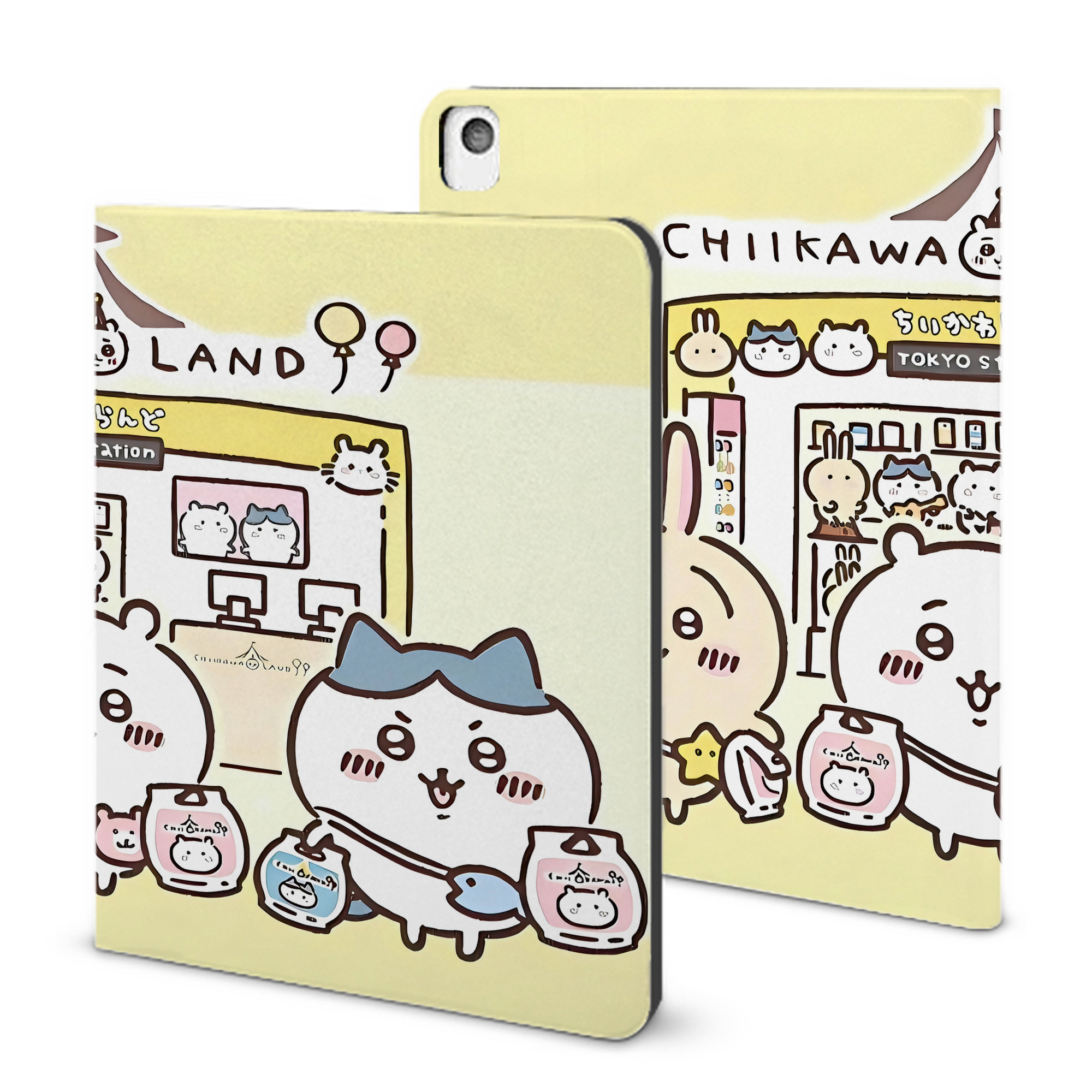 （画像用） ちいかわ Chii-kawa IPadケース ペンホルダー付き ブックスタイルデザイン